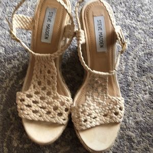 Steve Madden braided wedge rafia espadrilles in 8.5